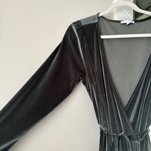 Baltic Born Esmeralda Velvet Long Sleeve Dress Large